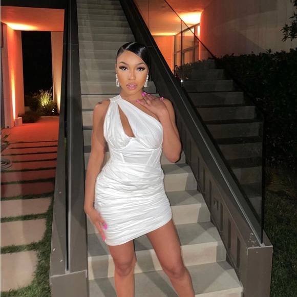 House of CB ‘Clementine’ White Cut Out Corset Mini Dress NWOT - Picture 6 of 12